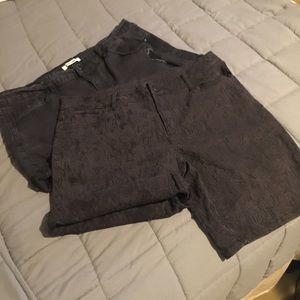 Lot of 2 black jean shorts one lace